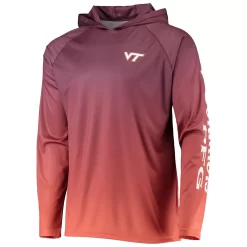 Men's Columbia PFG Maroon Virginia Tech Hokies Terminal Tackle Omni-Shade UPF 50 Long Sleeve Hooded Top -Columbia Vogue 5400751 ALT2