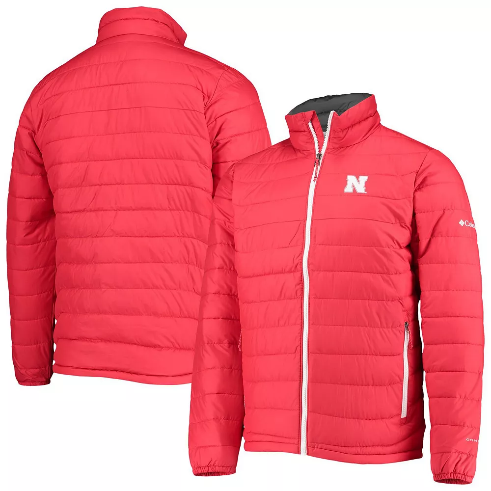 Men's Columbia Scarlet Nebraska Huskers Powder Lite Omni-Heat Reflective Full-Zip Jacket 1 Men's Columbia Scarlet Nebraska Huskers Powder Lite Omni-Heat Reflective Full-Zip Jacket