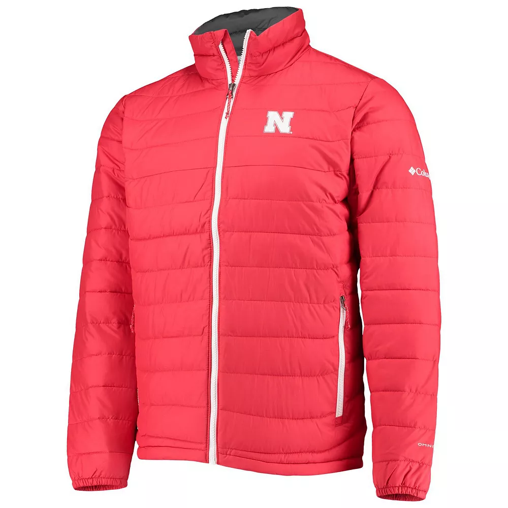 Men's Columbia Scarlet Nebraska Huskers Powder Lite Omni-Heat Reflective Full-Zip Jacket 3 Men's Columbia Scarlet Nebraska Huskers Powder Lite Omni-Heat Reflective Full-Zip Jacket - Image 3