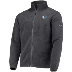 Men's Columbia Dallas Mavericks Heathered Charcoal Flanker Full-Zip Jacket -Columbia Vogue 5415416 ALT2