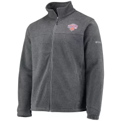 Men's Columbia New York Knicks Heathered Charcoal Flanker Full-Zip Jacket -Columbia Vogue 5415823 ALT2
