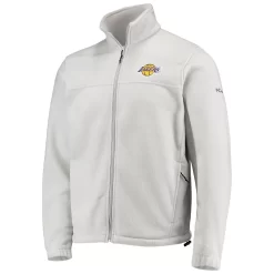 Men's Columbia Los Angeles Lakers Gray Flanker Full-Zip Jacket -Columbia Vogue 5416875 ALT2