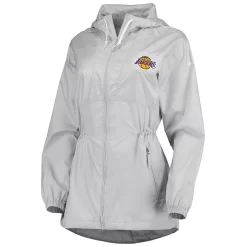 Women's Columbia Gray Los Angeles Lakers Flashback Full-Zip Jacket -Columbia Vogue 5416921 ALT2