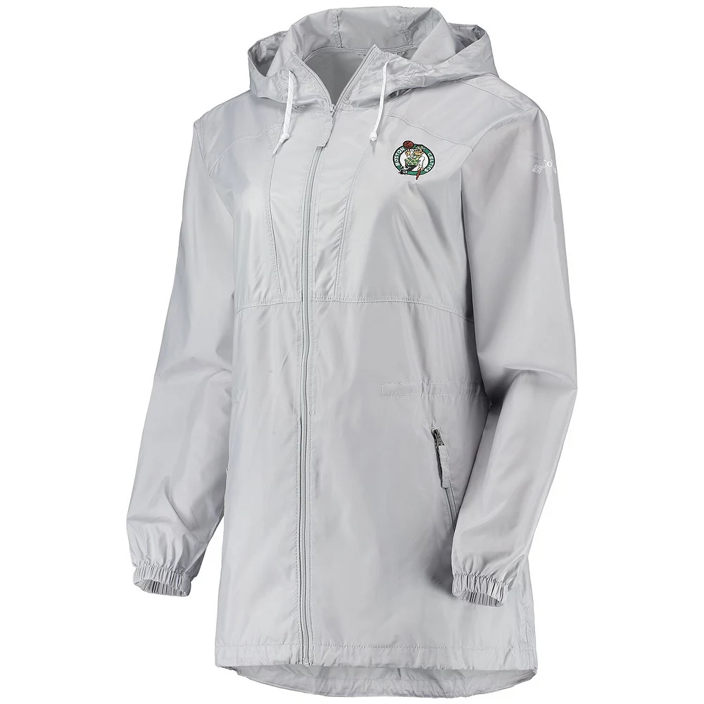 Women's Columbia Gray Boston Celtics Flashback Full-Zip Jacket 3 Women's Columbia Gray Boston Celtics Flashback Full-Zip Jacket - Image 3