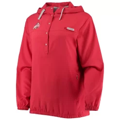 Women's Columbia Scarlet Ohio State Buckeyes Tamiami Sun-Protection Omni-Wick Pullover Hoodie -Columbia Vogue 5425683 ALT2