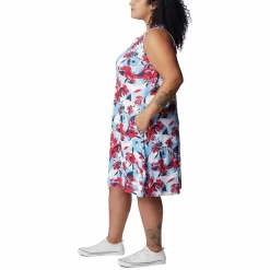 Plus Size Columbia Chill River Print UPF 50 Moisture-Wicking Active Dress -Columbia Vogue 5553396 ALT2