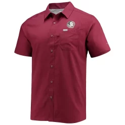Men's Columbia PFG Garnet Florida State Seminoles Slack Tide Camp Button-Up Shirt -Columbia Vogue 5603770 ALT2