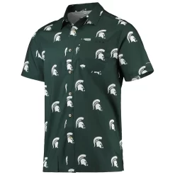 Men's Columbia Green Michigan State Spartans Super Slack Tide Omni-Shade Button-Up Shirt -Columbia Vogue 5630890 ALT2