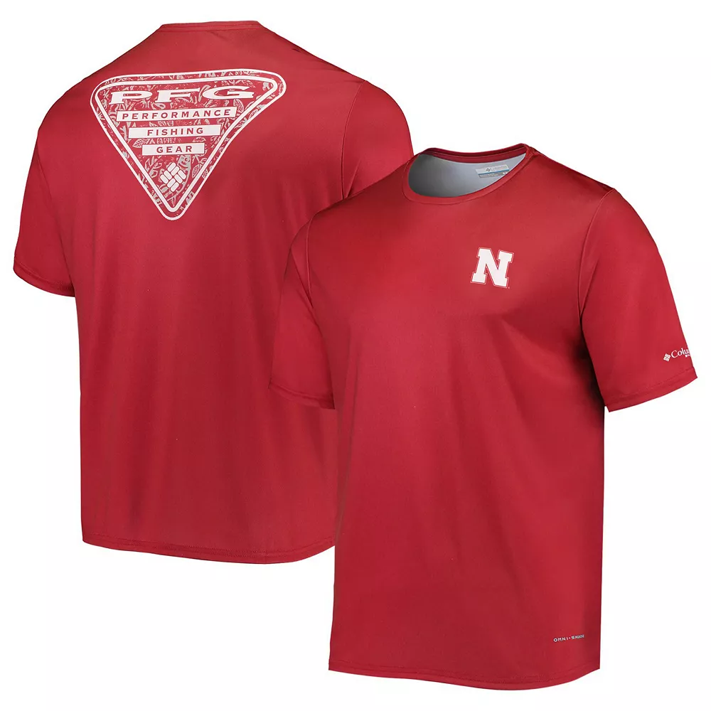 Men's Columbia Scarlet Nebraska Huskers Terminal Tackle Omni-Shade T-Shirt 2 Men's Columbia Scarlet Nebraska Huskers Terminal Tackle Omni-Shade T-Shirt - Image 2