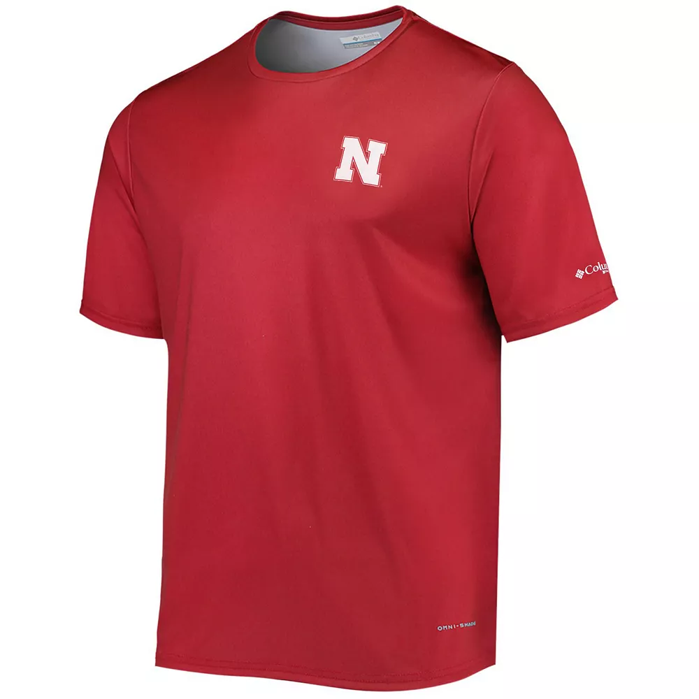 Men's Columbia Scarlet Nebraska Huskers Terminal Tackle Omni-Shade T-Shirt 3 Men's Columbia Scarlet Nebraska Huskers Terminal Tackle Omni-Shade T-Shirt - Image 3