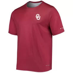 Men's Columbia Crimson Oklahoma Sooners Terminal Tackle Omni-Shade T-Shirt -Columbia Vogue 5705213 ALT2
