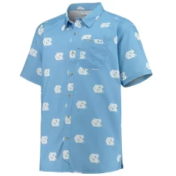 Men's Columbia Carolina Blue North Carolina Tar Heels Super Slack Tide Team Omni-Shade Button-Up Shirt -Columbia Vogue 5751611 ALT2