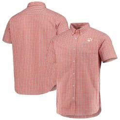 Men's Columbia Orange Clemson Tigers Rapid Rivers Logo Button-Down Shirt
