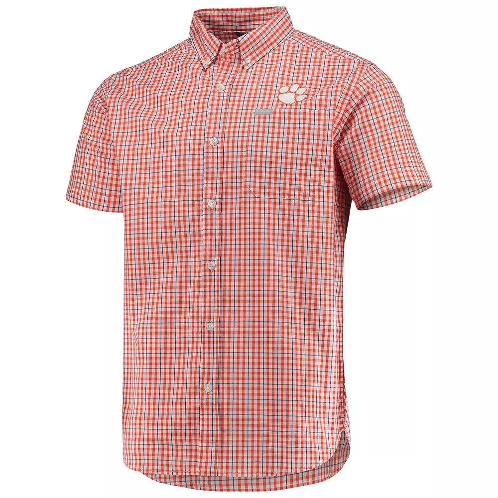 Men's Columbia Orange Clemson Tigers Rapid Rivers Logo Button-Down Shirt 3 Men's Columbia Orange Clemson Tigers Rapid Rivers Logo Button-Down Shirt - Image 3
