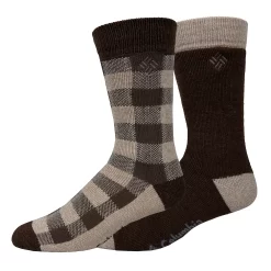 Men's Columbia Lifestyle Check Mate Medium Thermal 2-Pack Crew Socks