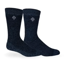 Mens Columbia Lifestyle Classic C Stripe MicroPoly Crew Socks