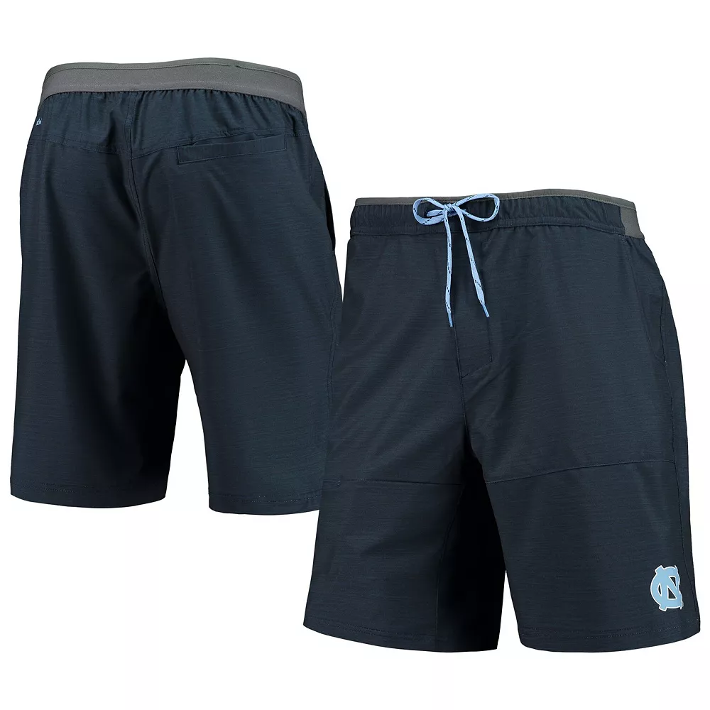 Men's Columbia Heathered Navy North Carolina Tar Heels Twisted Creek Omni-Shield Shorts 2 Men's Columbia Heathered Navy North Carolina Tar Heels Twisted Creek Omni-Shield Shorts - Image 2