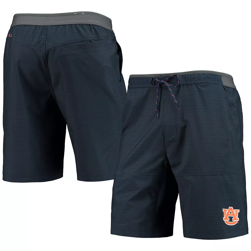 Men's Columbia Heathered Navy Auburn Tigers Twisted Creek Omni-Shield Shorts 2 Men's Columbia Heathered Navy Auburn Tigers Twisted Creek Omni-Shield Shorts - Image 2