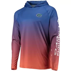 Men's Columbia PFG Royal Florida Gators Terminal Tackle Omni-Shade UPF 50 Long Sleeve Hooded Top -Columbia Vogue 5813436 ALT2