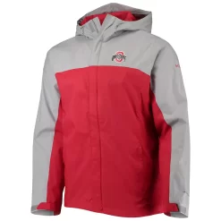 Men's Columbia Gray/Scarlet Ohio State Buckeyes Glennaker Storm Full-Zip Jacket -Columbia Vogue 5813493 ALT2