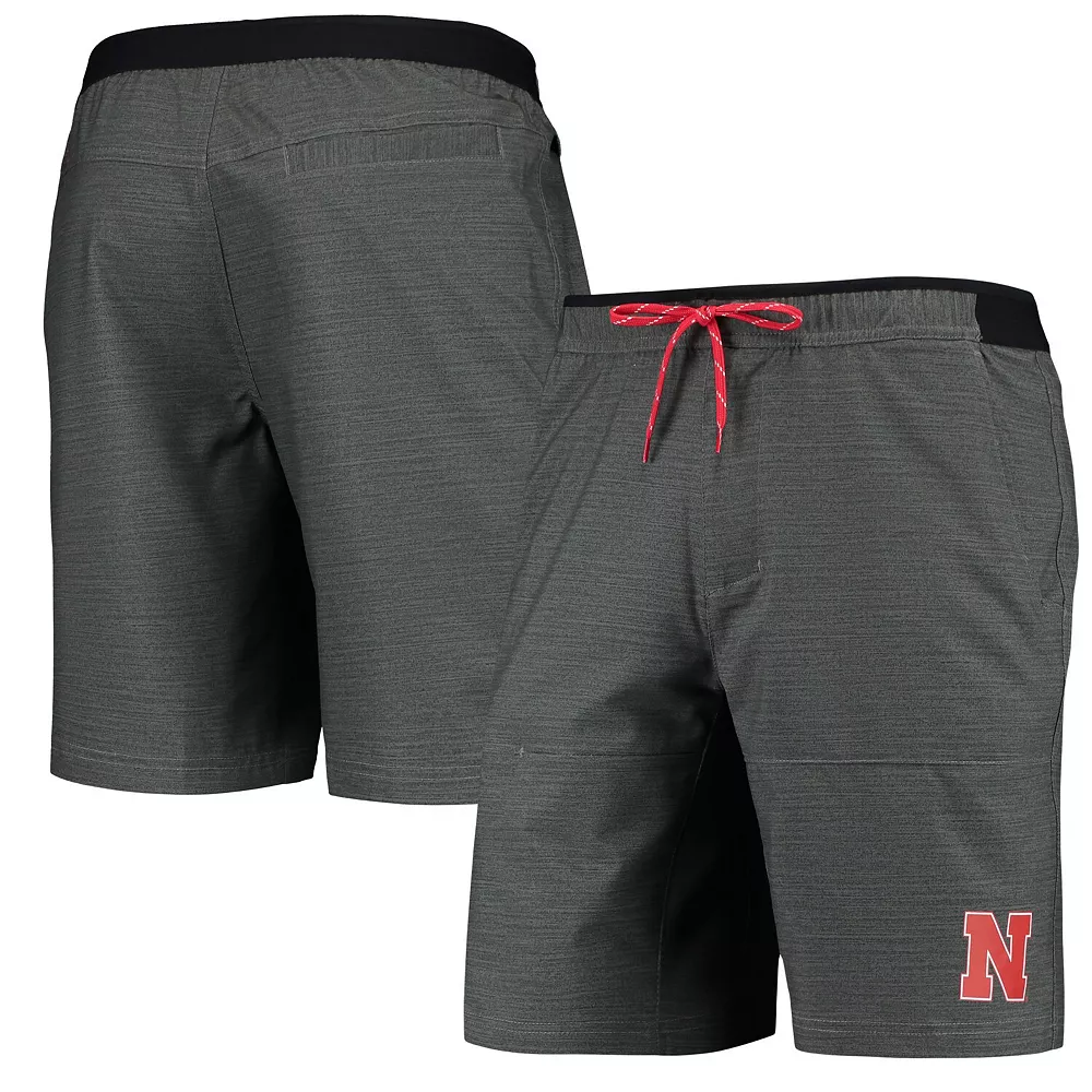 Men's Columbia Gray Nebraska Huskers Twisted Creek Omni-Shield Shorts 1 Men's Columbia Gray Nebraska Huskers Twisted Creek Omni-Shield Shorts