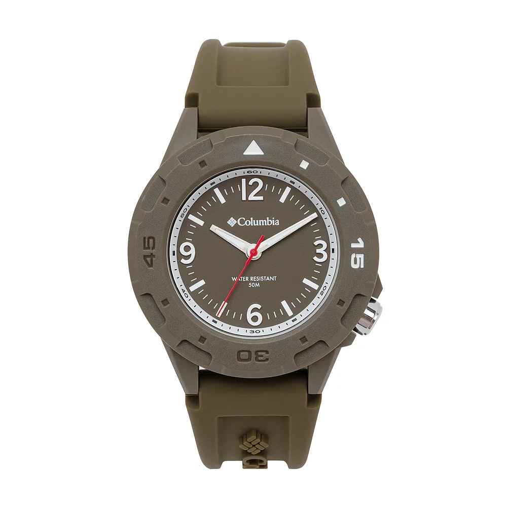 Columbia Men's Trailhead Olive Silicone Strap Watch 1 Columbia Men's Trailhead Olive Silicone Strap Watch