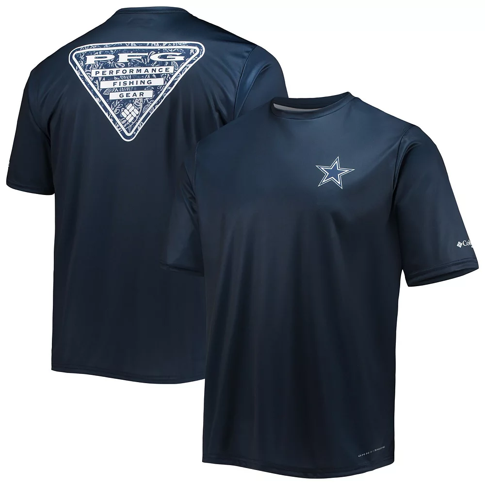 Men's Columbia Navy Dallas Cowboys Terminal Tackle Omni-Shade T-Shirt 2 Men's Columbia Navy Dallas Cowboys Terminal Tackle Omni-Shade T-Shirt - Image 2