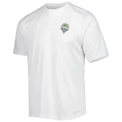 Men's Columbia Olympic White Seattle Sounders FC Terminal Tackle Omni-Shade T-Shirt -Columbia Vogue 5929839 ALT2