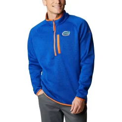 Men's Columbia Royal Florida Gators Canyon Point Omni-Shield Raglan Half-Zip Pullover Top
