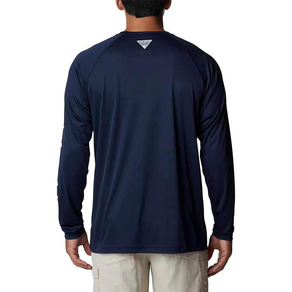 Men's Columbia Navy Dallas Cowboys Big & Tall PFG Terminal Tackle Logo Raglan Omni-Wick Long Sleeve T-Shirt 3 Men's Columbia Navy Dallas Cowboys Big & Tall PFG Terminal Tackle Logo Raglan Omni-Wick Long Sleeve T-Shirt - Image 3