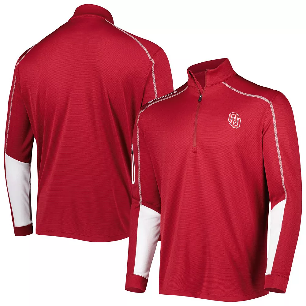 Men's Columbia Crimson Oklahoma Sooners Shotgun 2.0 Omni-Wick Quarter-Zip Jacket 1 Men's Columbia Crimson Oklahoma Sooners Shotgun 2.0 Omni-Wick Quarter-Zip Jacket