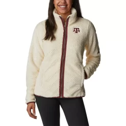 Women's Columbia Cream Texas A&M Aggies Fireside II Sherpa Full-Zip Jacket