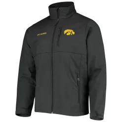 Men's Columbia Charcoal Iowa Hawkeyes Collegiate Ascender Full-Zip Softshell Jacket -Columbia Vogue 5971816 ALT2