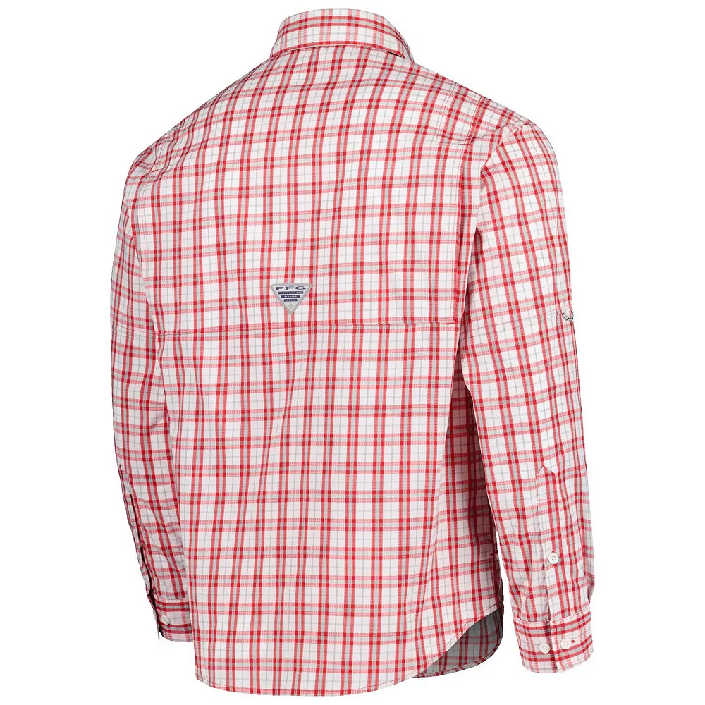 Men's Columbia Scarlet Ohio State Buckeyes Super Tamiami Omni-Wick Long Sleeve Button-Down Shirt 4 Men's Columbia Scarlet Ohio State Buckeyes Super Tamiami Omni-Wick Long Sleeve Button-Down Shirt - Image 4
