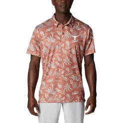 Men's Columbia Texas Orange Texas Longhorns Super Terminal Tackle Omni-Shade Polo