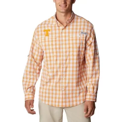 Men's Columbia Tennessee Orange Tennessee Volunteers Super Tamiami Omni-Shade Long Sleeve Button-Down Shirt