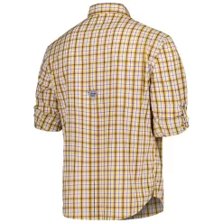Men's Columbia Gold LSU Tigers Super Tamiami Omni-Wick Long Sleeve Button-Down Shirt -Columbia Vogue 6011345 ALT3