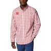 Men's Columbia Scarlet Nebraska Huskers Super Tamiami Omni-Shade Long Sleeve Button-Down Shirt