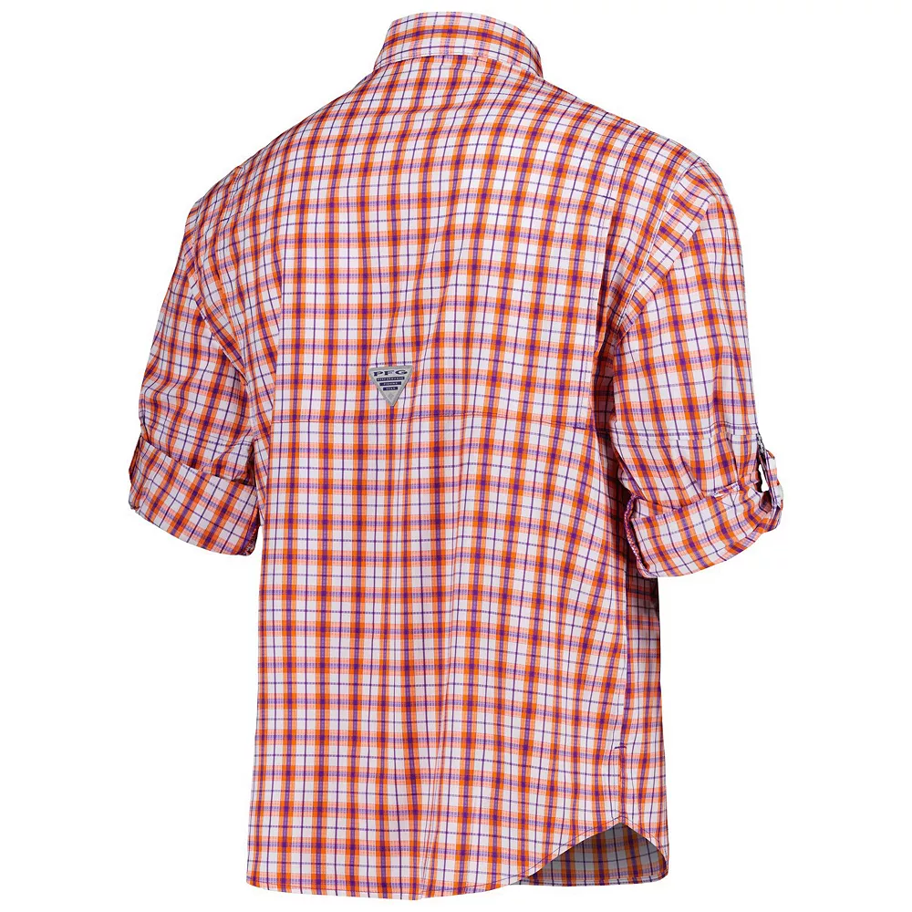 Men's Columbia Orange Clemson Tigers Super Tamiami Omni-Wick Long Sleeve Button-Down Shirt 4 Men's Columbia Orange Clemson Tigers Super Tamiami Omni-Wick Long Sleeve Button-Down Shirt - Image 4
