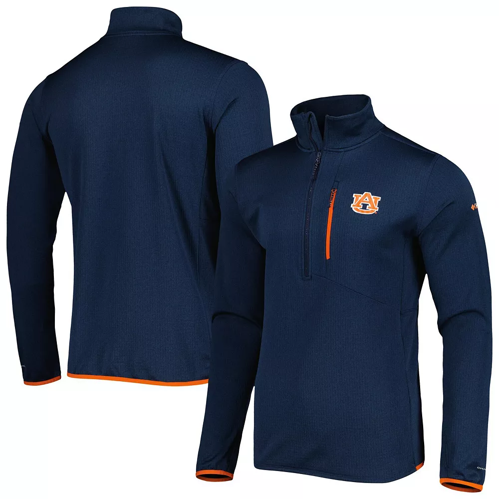 Men's Columbia Navy Auburn Tigers Park View Omni-Wick Half-Zip Top 2 Men's Columbia Navy Auburn Tigers Park View Omni-Wick Half-Zip Top - Image 2