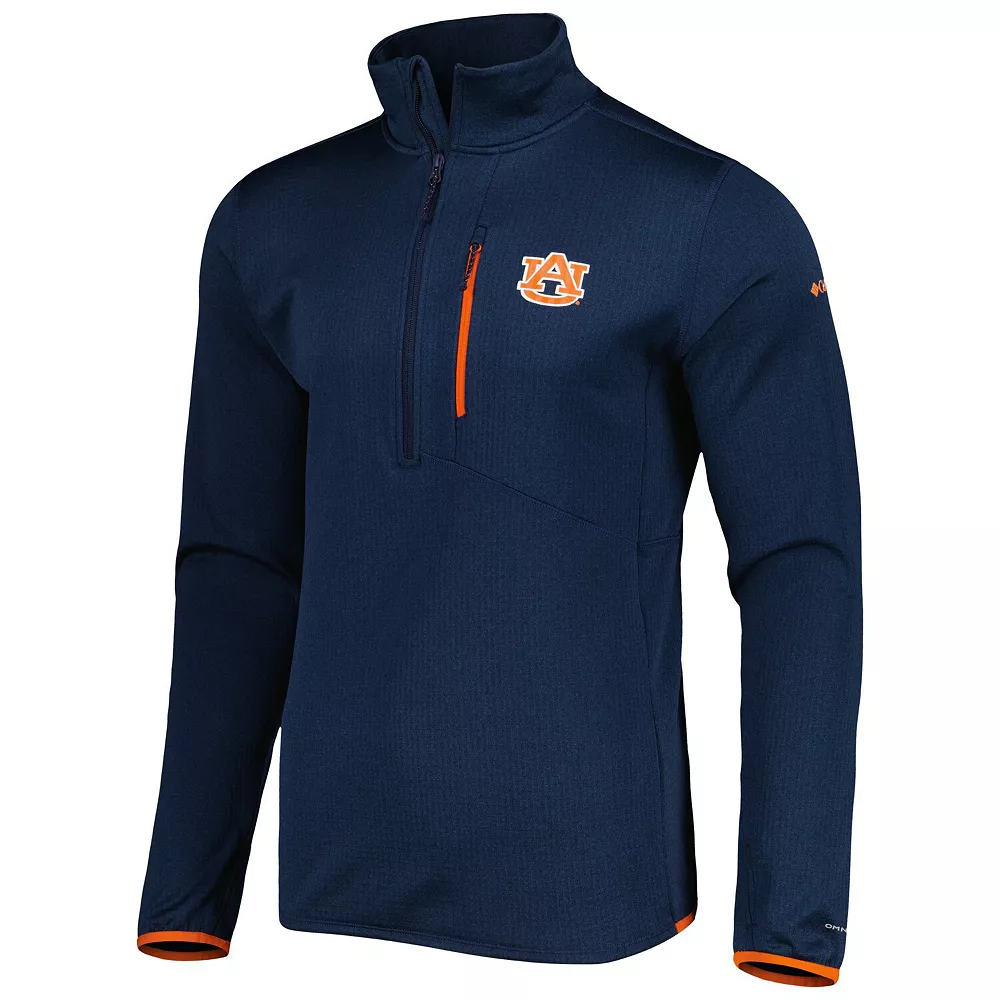 Men's Columbia Navy Auburn Tigers Park View Omni-Wick Half-Zip Top 3 Men's Columbia Navy Auburn Tigers Park View Omni-Wick Half-Zip Top - Image 3