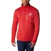 Men's Columbia Crimson Alabama Crimson Tide Park View Omni-Wick Half-Zip Top