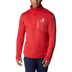 Men's Columbia Crimson Alabama Crimson Tide Park View Omni-Wick Half-Zip Top