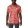 Men's Columbia Orange Clemson Tigers Super Terminal Tackle Omni-Shade Polo