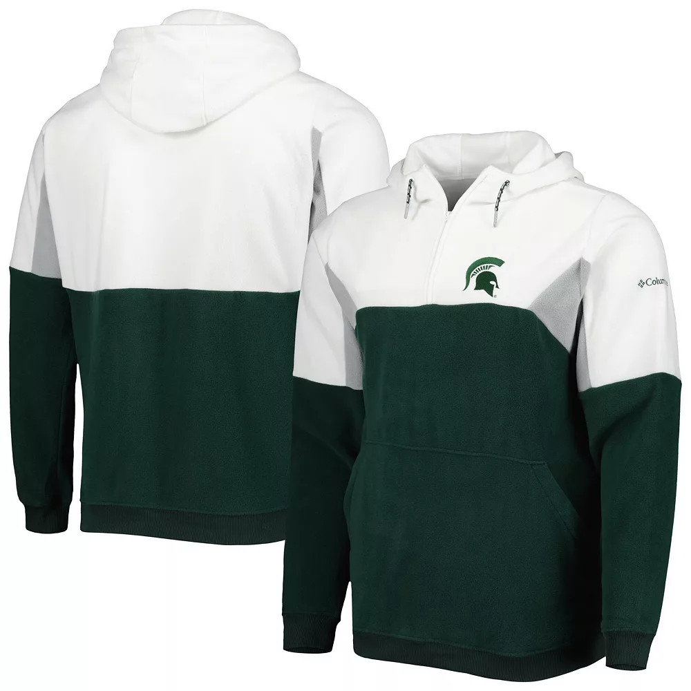Men's Columbia Green Michigan State Spartans Lodge Quarter-Zip Pullover Hoodie 2 Men's Columbia Green Michigan State Spartans Lodge Quarter-Zip Pullover Hoodie - Image 2