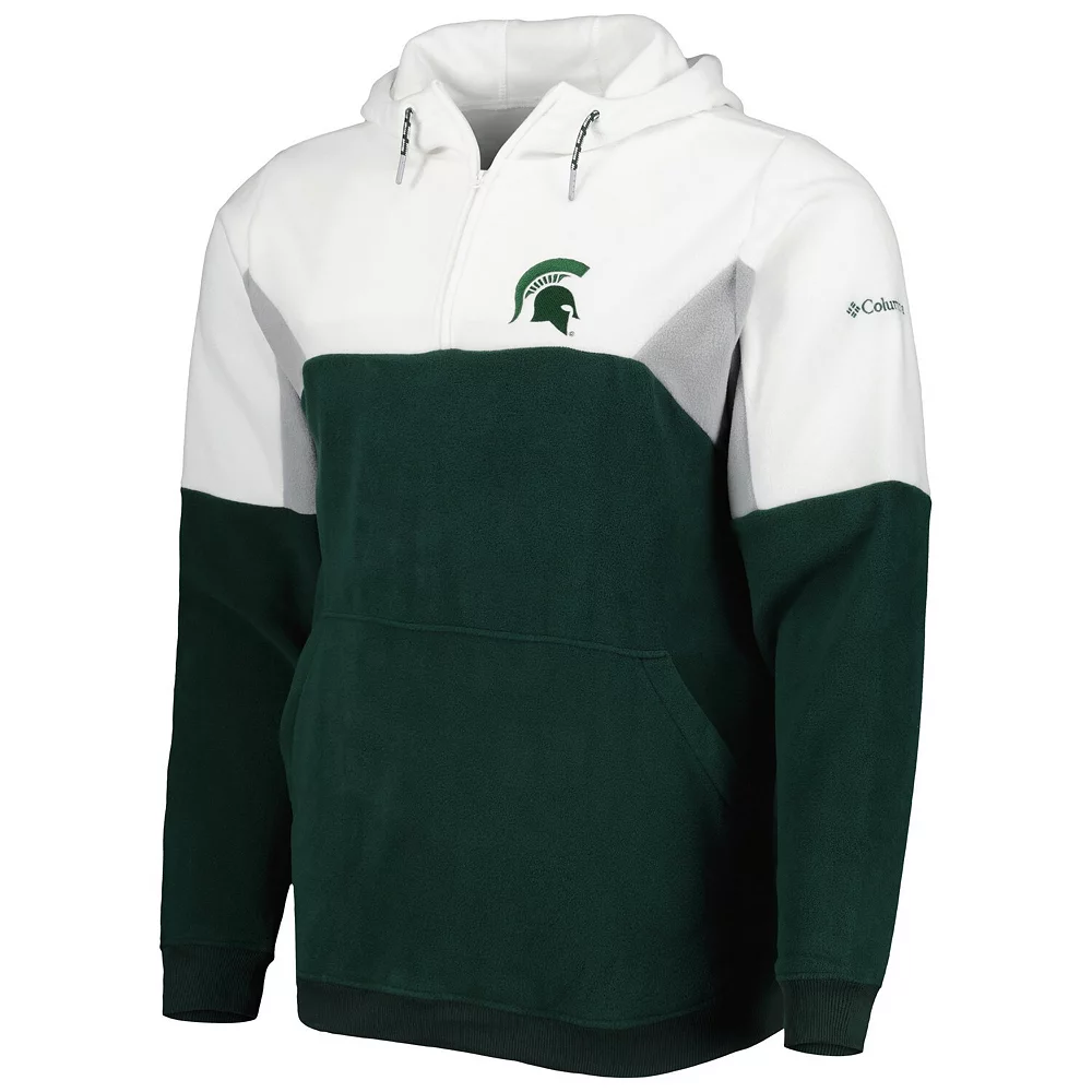 Men's Columbia Green Michigan State Spartans Lodge Quarter-Zip Pullover Hoodie 3 Men's Columbia Green Michigan State Spartans Lodge Quarter-Zip Pullover Hoodie - Image 3