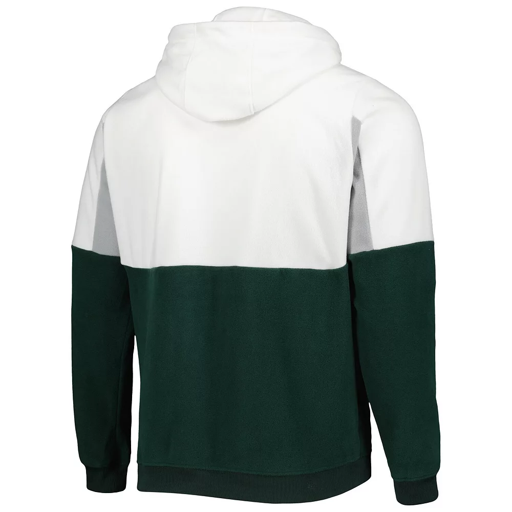 Men's Columbia Green Michigan State Spartans Lodge Quarter-Zip Pullover Hoodie 4 Men's Columbia Green Michigan State Spartans Lodge Quarter-Zip Pullover Hoodie - Image 4