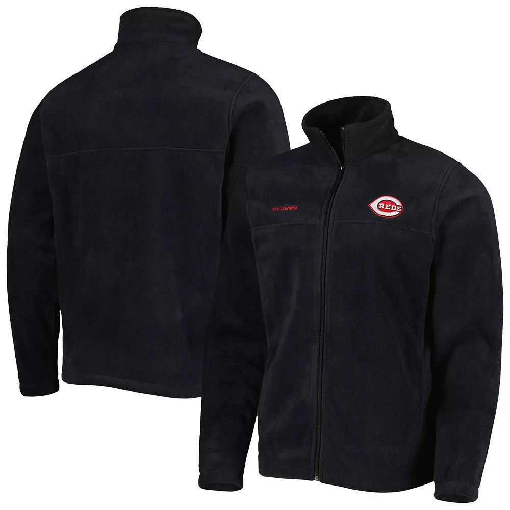 Men's Columbia Black Cincinnati Reds Steens Mountain Full-Zip Jacket 2 Men's Columbia Black Cincinnati Reds Steens Mountain Full-Zip Jacket - Image 2