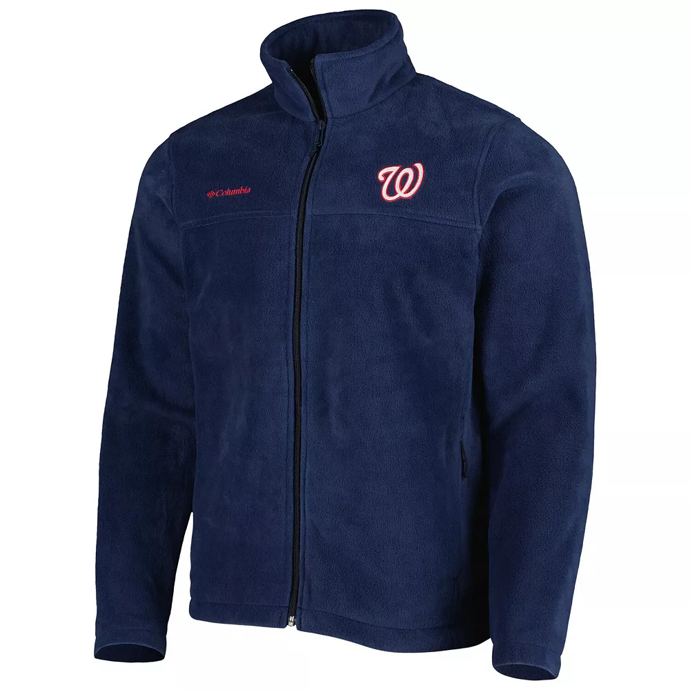Men's Columbia Navy Washington Nationals Steens Mountain Full-Zip Jacket 3 Men's Columbia Navy Washington Nationals Steens Mountain Full-Zip Jacket - Image 3