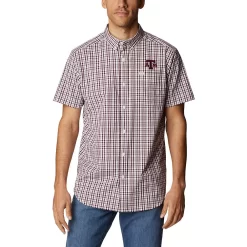 Men's Columbia Maroon Texas A&M Aggies Rapid Rivers Logo Button-Down Shirt